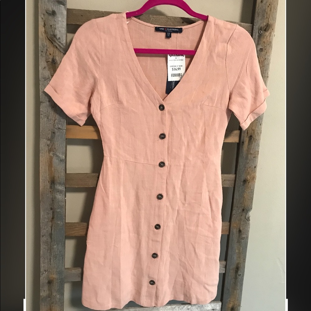 TJ Maxx light pink button down dress Size XS